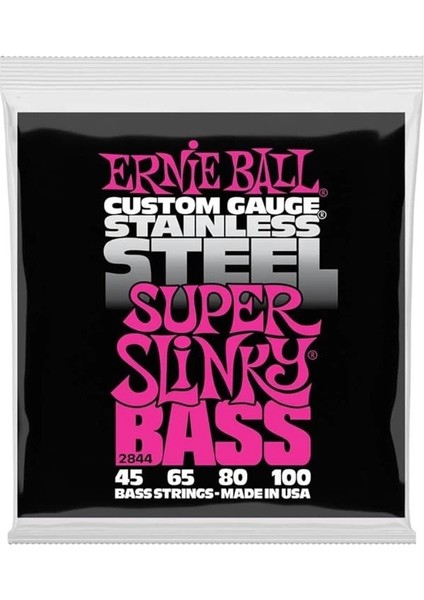 Süper Slinky Paslanmaz Çelik Elektrik Bas Telleri, Ölçü 45-100