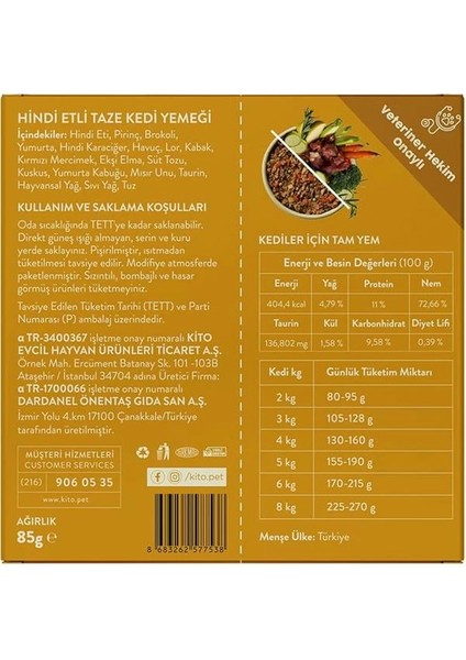 Fresh Hindi Etli Taze Kedi Yemeği fiyatları