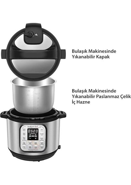 Akıllı Pişirici, 3 Litre Kapasite, Elektrikli Düdüklü, Yavaş Pişirme, Pilav Pişirme fırsatları