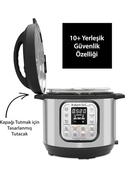 Akıllı Pişirici, 3 Litre Kapasite, Elektrikli Düdüklü, Yavaş Pişirme, Pilav Pişirme indirimleri