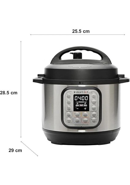 Akıllı Pişirici, 3 Litre Kapasite, Elektrikli Düdüklü, Yavaş Pişirme, Pilav Pişirme