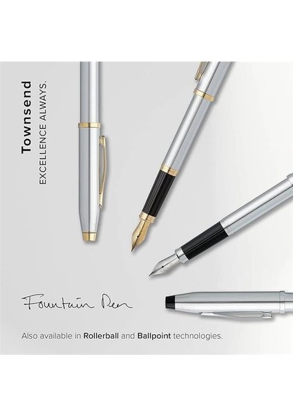 536 Townsend Dolma Kalem, Medium Uç Krom indirimleri