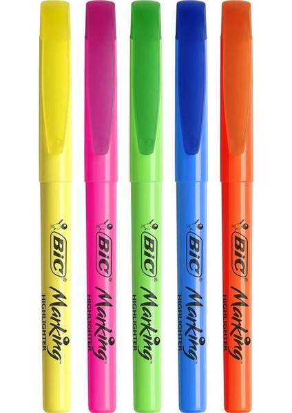 Intensity Marking Highlighter Fosforlu Kalem 5'li Blister Karışık Renkler, Floresan Su Bazlı modelleri