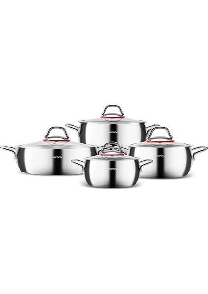 Emirgan Çelik Tencere Seti, 8 Parça