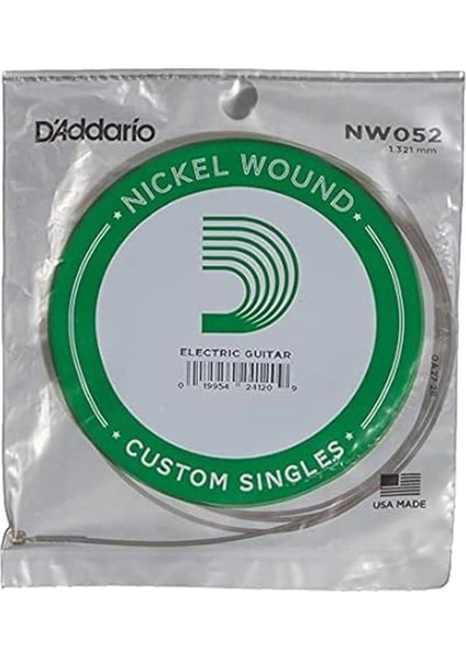 D'addario NW052 Elektro ve Akustik Tek Tel, 5li Paket, (Kalin Mi) fırsatları