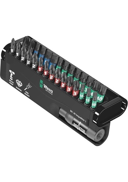 05057690001 Bit-Check 30 Impaktor 1, Impaktor Bits Uç Seti, Darbeli Uygulamalar Için