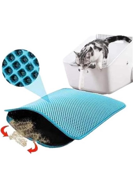 Kedi Tuvaleti Önü Elekli Kedi Kumu Paspası 60 x 40 cm