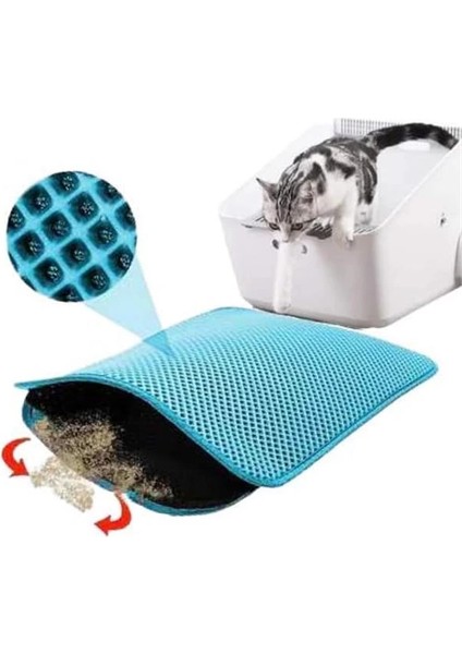 Kedi Tuvaleti Önü Elekli Kedi Kumu Paspası 60 x 40 cm indirimleri