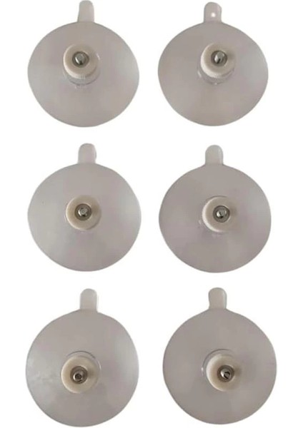 Yapışkan Vakum Vantuz Seti 6 Adet (Vidalı)