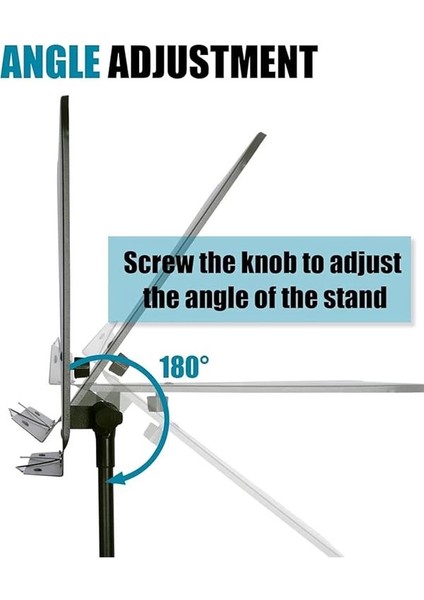 Tekerlekli Nota Sehpası Taşınabilir Çift Klips Tutuculu Taşıması ve Kullanımı Kolay Boyu