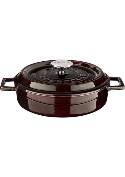 Metal Premium Serisi - Döküm Çok Amaçlı Tencere, Yuvarlak, 24 Cm, Majolik Mor