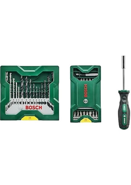 - X-Line 15 Parça Delme & 25 Parça Vidalama Ucu Seti + Tornavida