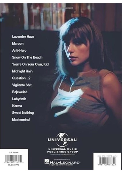 Taylor Swift - Midnights: Piano/vocal/guitar Songbook fiyatları