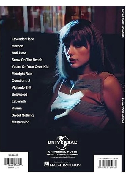Taylor Swift - Midnights: Piano/vocal/guitar Songbook