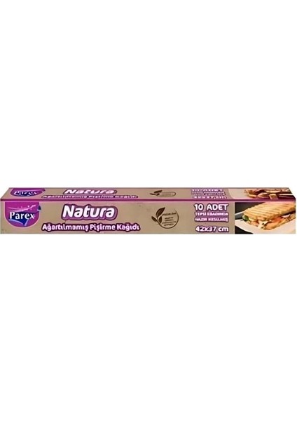 Natura Ağartılmamış Hazır Pişirme Kağıdı 10 Yaprak x 5 Paket