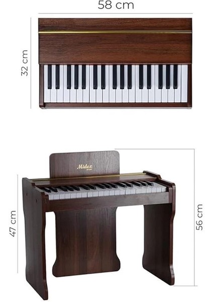 CP-360C Ahşap Çocuk Piyanosu Pilli 37 Tuşlu Gerçek Piyano Tuşları fırsatları