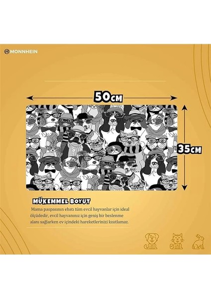 Mama ve Su Evcil Hayvan Beslenme Matı, Kolay Temizlenen Emici Su Geçirmez Kumaş, Küçük Orta fiyatları