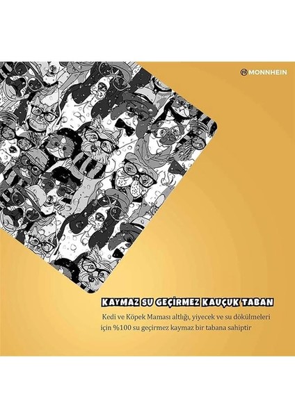 Mama ve Su Evcil Hayvan Beslenme Matı, Kolay Temizlenen Emici Su Geçirmez Kumaş, Küçük Orta modelleri