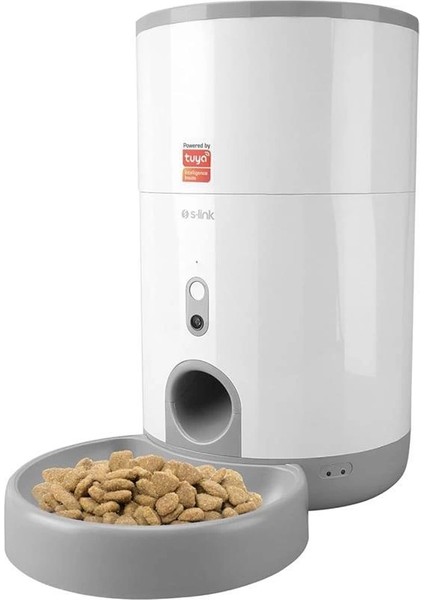 S-Link Swapp Sl-21 Otomatik Yem Kabı 2.6l Kapasite 720P Kamera Kedi Köpek Besleyici