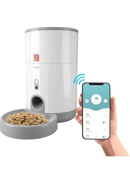S-Link Swapp Sl-21 Otomatik Yem Kabı 2.6l Kapasite 720P Kamera Kedi Köpek Besleyici fiyatları