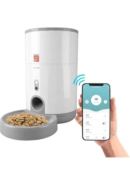 S-Link Swapp Sl-21 Otomatik Yem Kabı 2.6l Kapasite 720P Kamera Kedi Köpek Besleyici