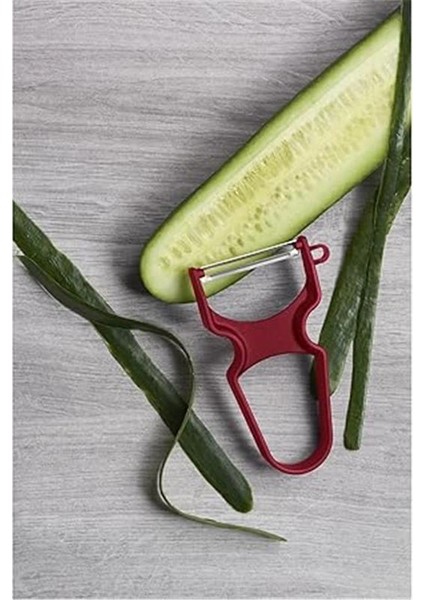 Soyma Bıçağı Seti, 3 Parça Kırmızı