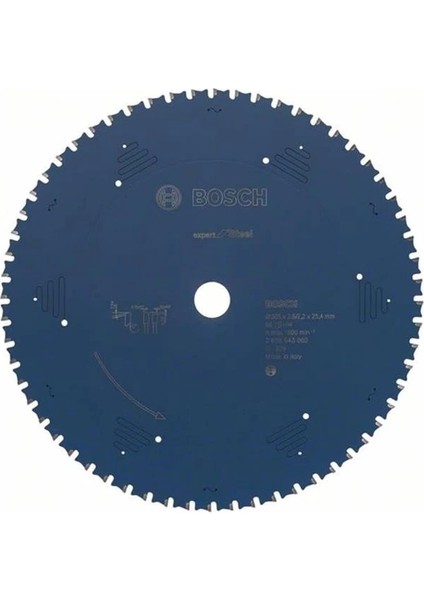 Professional Expert Serisi Metal Için Daire Testere Bıçağı 305*25,40 mm 60 Diş