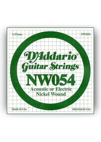D'addario NW054 Elektro ve Akustik Tek Tel, (Kalin Mi) fiyatları