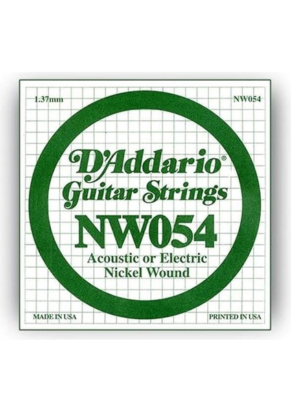 D'addario NW054 Elektro ve Akustik Tek Tel, (Kalin Mi) fırsatları