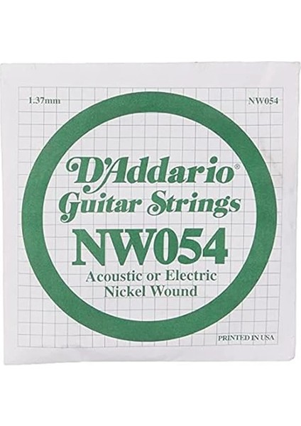 D'addario NW054 Elektro ve Akustik Tek Tel, (Kalin Mi) indirimleri