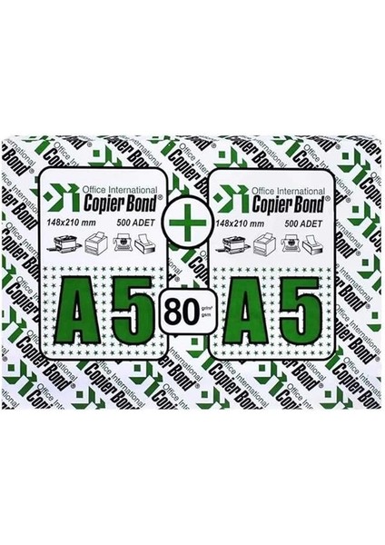Copier Bond A5 Fotokopi Kağıdı 1000 Yaprak