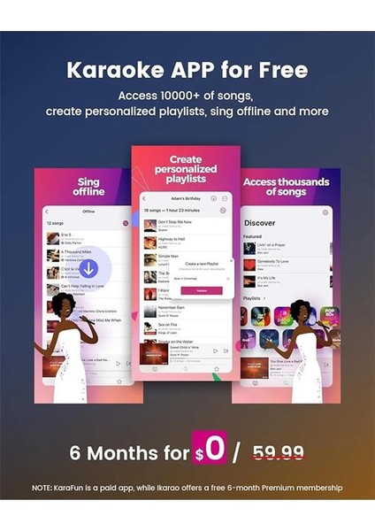 Yetişkinler Için 2024 Akıllı Karaoke Makinesi - Şarkı Sözü Ekranı, 64GB Karaoke Tablet, 2 indirimleri