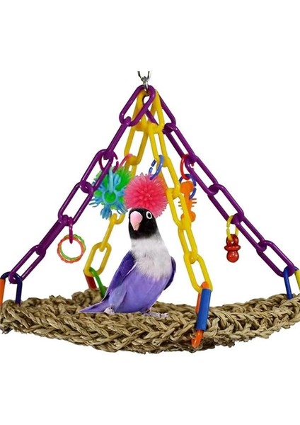SB747 Mini Uçan Trapez Kuş Oyuncağı, Küçük Kuş Boyutu, 6 "x 7" x 9"