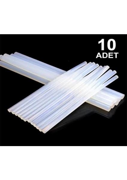 10 Adet Mum Sıcak Silikon, 11MM - 30CM Kalın Şeffaf Silikon modelleri