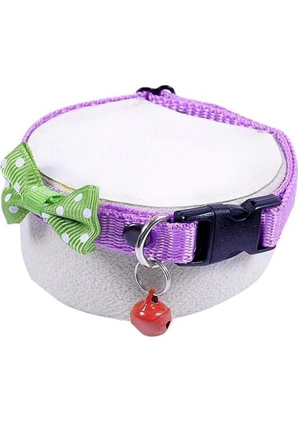 X-Perk Zilli Papyonlu Kedi Köpek Tasması Boyun Tasma Ayarlı 2'li Set indirimleri