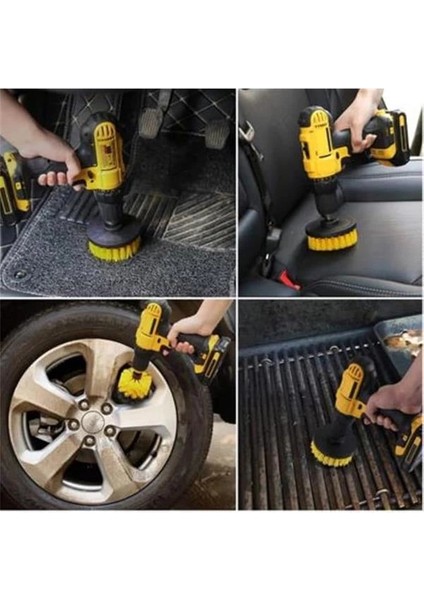 Matkap Ucu Temizleme Fırça Seti, 3'lü Çok Amaçlı Temizlik Fırçası, Matkap Ucuna Takılan