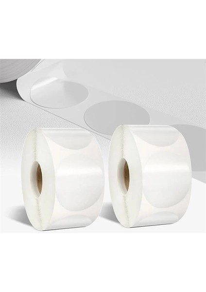 Şeffaf Paketleme Etiketi - Yuvarlak Paketleme Etiketleri - 3 cm Çapında - Şeffaf Mühür