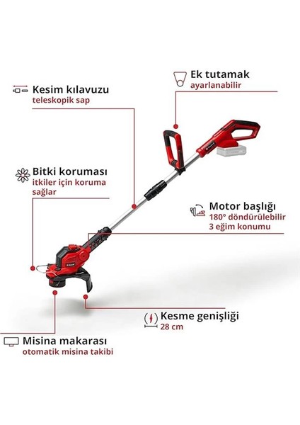 Akülü Kenar Kesme Ge-Ct 18/28 Li Solo Power X-Change (18V, 28 cm Kesme Genişliği, Akü ve modelleri