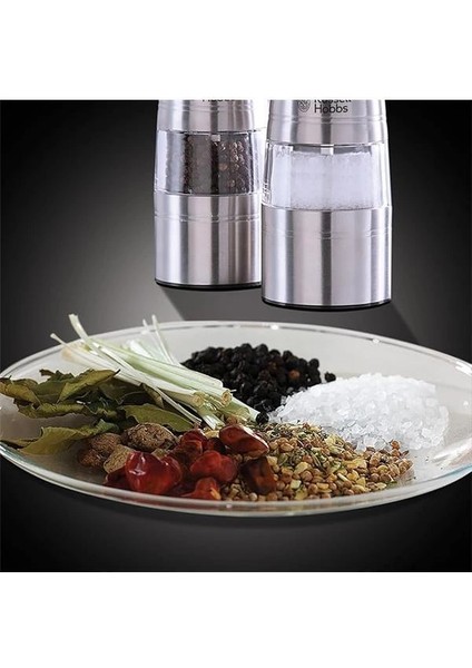 Elektrikli Tuz ve Karabiber Öğütücü Seti, Baharat Değirmenleri, Paslanmaz Çelik