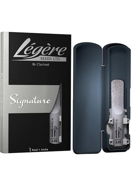 Légère Reeds Premium Sentetik Woodwind Reed, Bb Klarnet, Imza, Mukavemet 2.00 (Bbss2.00)