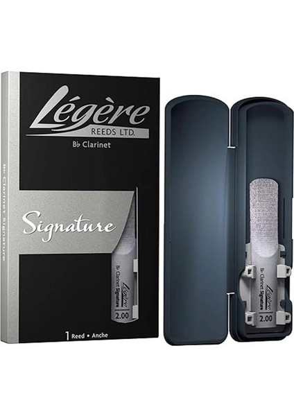 Légère Reeds Premium Sentetik Woodwind Reed, Bb Klarnet, Imza, Mukavemet 2.00 (Bbss2.00)