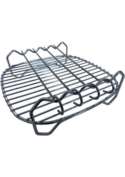 Airfryer Izgara Teli 21 cm x 21 cm ve 4 Adet Şiş 21 Cm, Büyük Boy Airfryerlere Uygun 2 Li modelleri