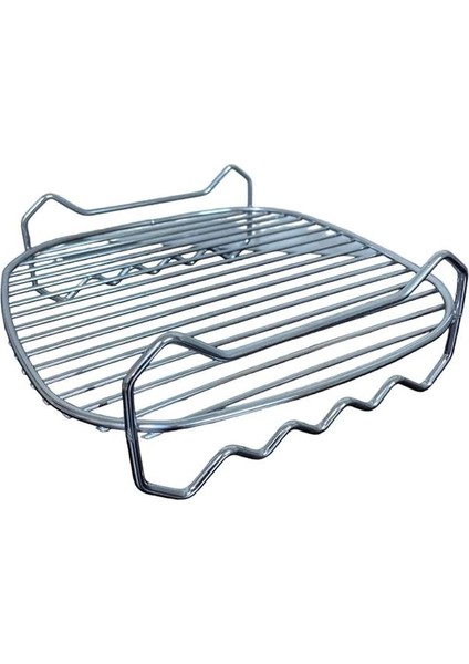 Airfryer Izgara Teli 21 cm x 21 cm ve 4 Adet Şiş 21 Cm, Büyük Boy Airfryerlere Uygun 2 Li fırsatları
