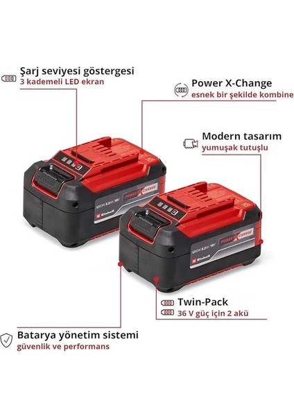 2x 18V 5,2AH Pxc-Twinpack, Akü modelleri