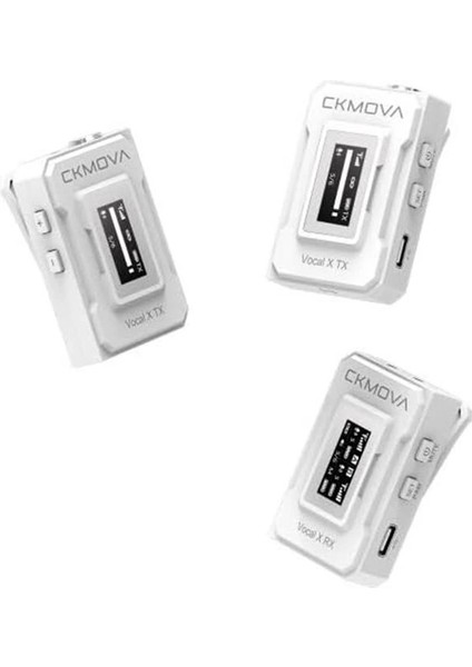 Vocal x V2W 2.4 Ghz Dahili Mikrofonlu Telsiz Mikrofon Seti, Beyaz Renk