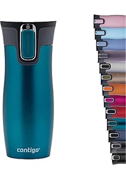 Westloop Autoseal Termos Bardak 470 ml Turkuaz