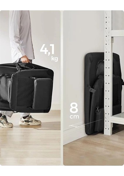 Köpek Kutusu, Köpek Çantası, Katlanabilir, 81 x 58 x 58 Cm, Siyah fırsatları