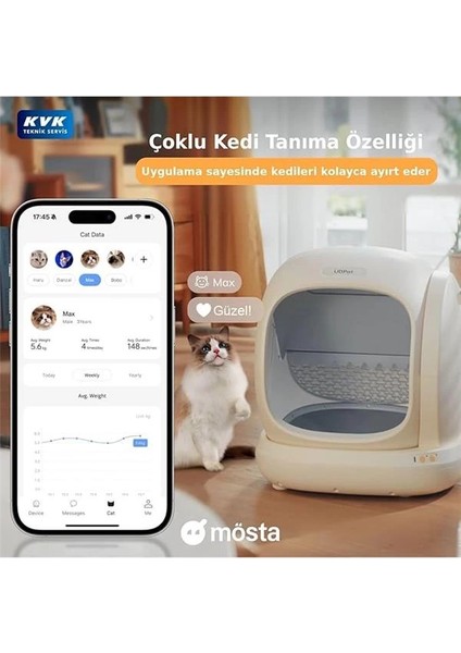 C20 Akıllı Kedi Tuvaleti, Mobil Uygulama Kontrollü, Otomatik Temizleme, Çift Deodorant modelleri