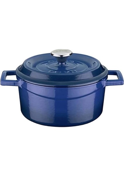 Döküm Yuvarlak Tencere, Trendy, 16CM, Mavi