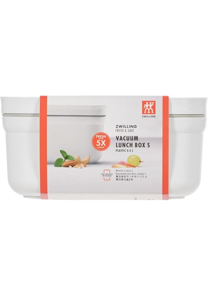 Fresh & Save Vakumlu Yemek Taşıma Kabı, S, Plastik, Beyaz-Gri 3lü Paket modelleri